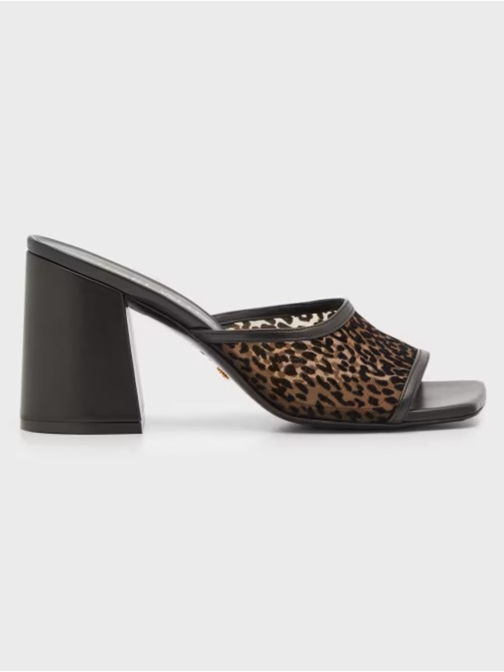 NWB Stuart Weitzman Tia Leather Block-Heel Mules